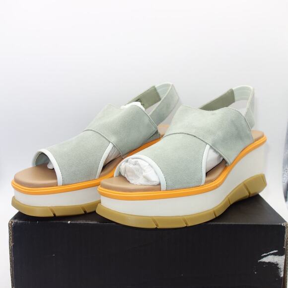 NEW Sorel Joanie II Slingback Platform Strap Sandals Women's 9.5 Safari Green - Picture 1 of 7